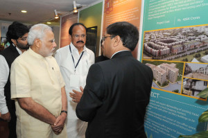 The Prime Minister, Shri Narendra Modi being briefed about the Smart Cities Mission, Atal Mission for Rejuvenation and Urban Transformation (AMRUT) and Housing for All Mission, in New Delhi on June 25, 2015. The Union Minister for Urban Development, Housing and Urban Poverty Alleviation and Parliamentary Affairs, Shri M. Venkaiah Naidu is also seen.