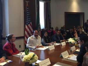 Urban Development Minister, M. Venkaiah Naidu at a roundtable discussion in Washington DC