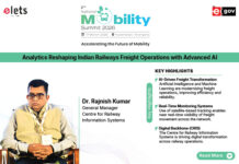 Analytics Reshaping Indian Railways Freight Operations with Advanced AI Dr. Rajnish Kumar, General Manager, Centre for Railway Information Systems