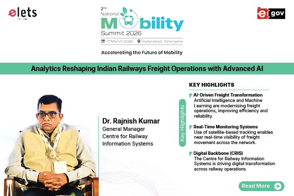 Dr. Rajnish Kumar, General Manager, Centre for Railway Information Systems