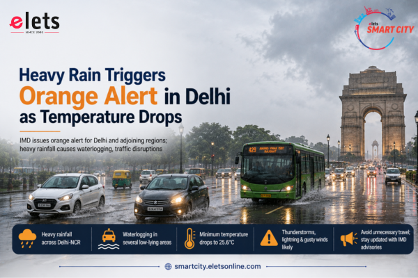 Heavy Rain Triggers Orange Alert in Delhi as Temperature Drops Delhi